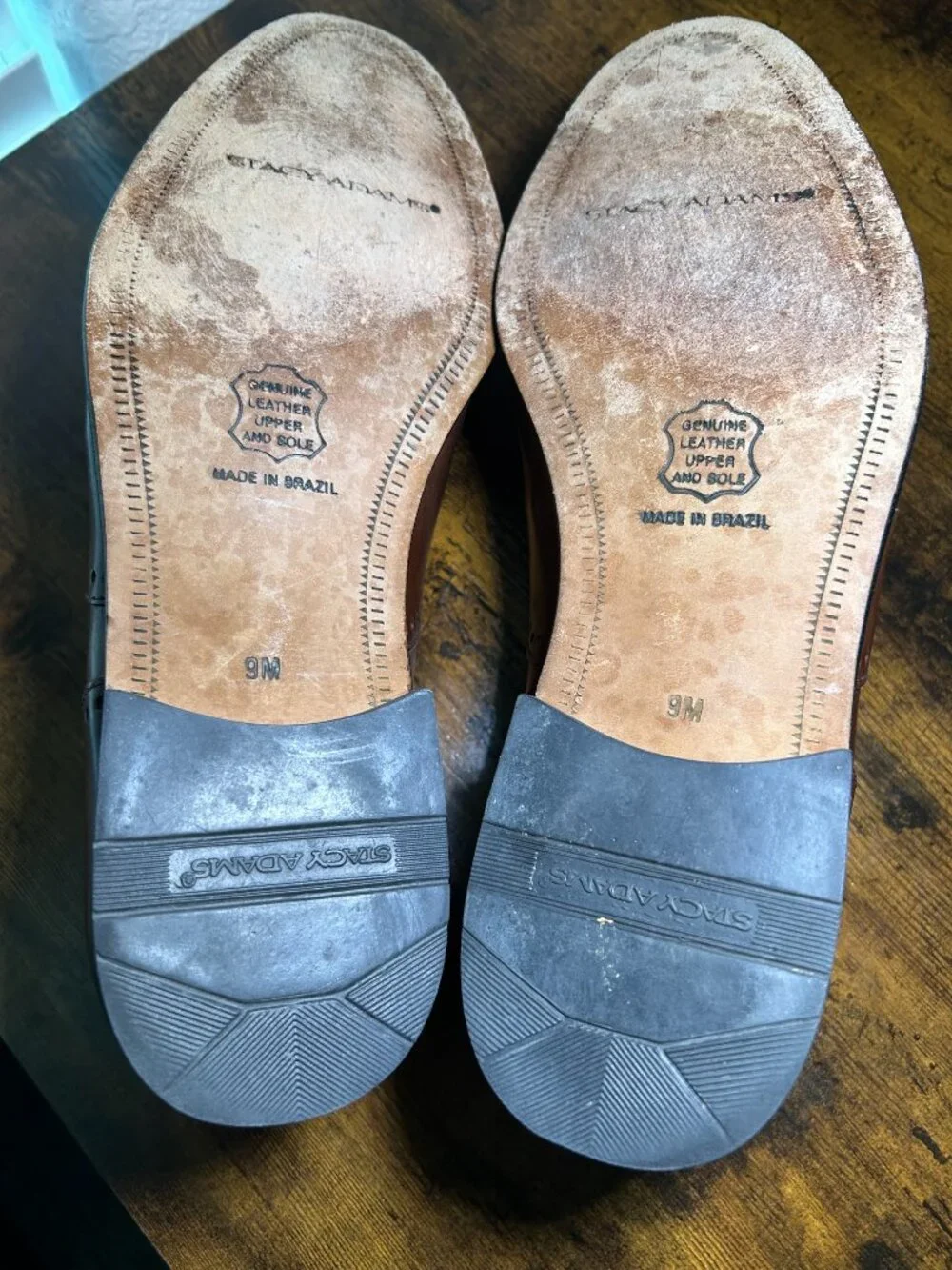 Stacy Adams Brown Leather Loafers, Men's Size 9